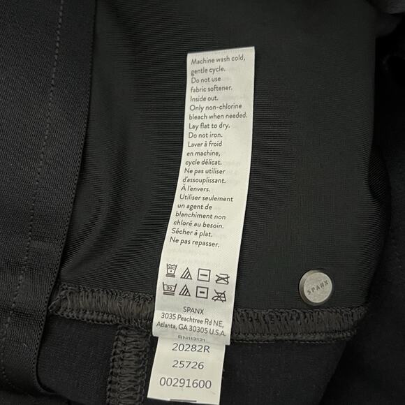 SPANX Leather Like Ankle Skinny Pants Size 1X Black Shaping Edgy Baddie NWT - Picture 7 of 7